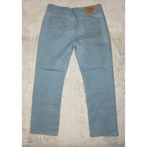 Switch Premium Denim Straight Leg Blue/Green Jeans Men’s Actual Size W41 L33 - Picture 5 of 7